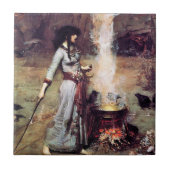 Magic Circle Waterhouse Pre-Raphaelite Tile Fliese (Vorderseite)