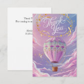 Magic Clouds Heißluftballon Dankeskarte (Vorne/Hinten)