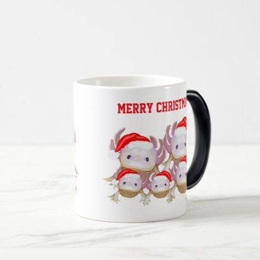 Magic Colour Changing Axolotl Christmas Mug Verwandlungstasse (VorderseiteRechts)
