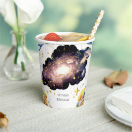 Magic Comet Space zum Geburtstag Pappbecher