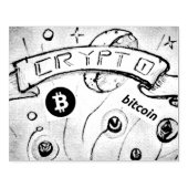 Magic Crypto Bitcoin (E-QR-Adresse) Gummistempel (Prägung)