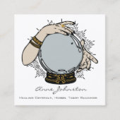 Magic Crystal Ball and Handplatz Business Card Quadratische Visitenkarte (Vorderseite)