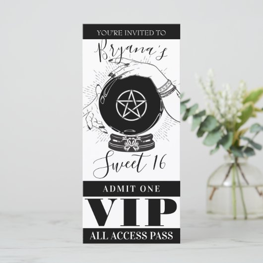 Magic Crystal Ball Fortune Teller Party VIP Ticket (Stehend Vorderseite)