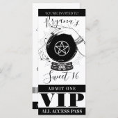 Magic Crystal Ball Fortune Teller Party VIP Ticket (Vorne/Hinten)