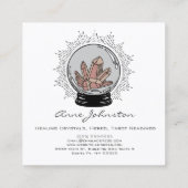 Magic Crystal Ball Square Business Card Quadratische Visitenkarte (Rückseite)