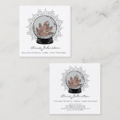 Magic Crystal Ball Square Business Card Quadratische Visitenkarte (Vorne/Hinten)