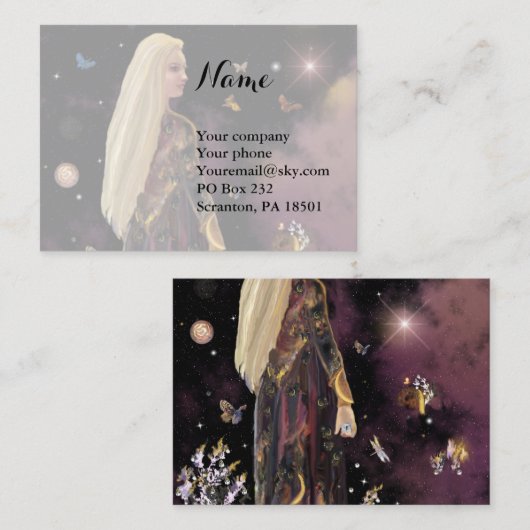 Magic Crystal Business Card Visitenkarte (Vorne/Hinten)