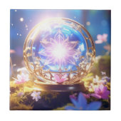Magic Crystal Orb Art Tile Fliese (Vorderseite)