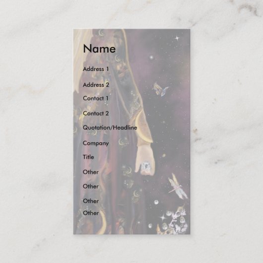 Magic Crystal Visitenkarte (Vorderseite)