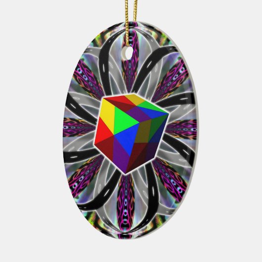 "Magic Cube" Keramik Ornament (Links)