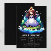 Magic Custom Princess Birthday Einladung (Vorne/Hinten)