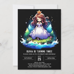 Magic Custom Princess Birthday Einladung