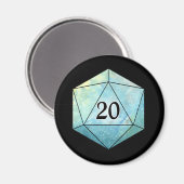 Magic d20 Dice Magnet (Vorderseite/Rückseite)