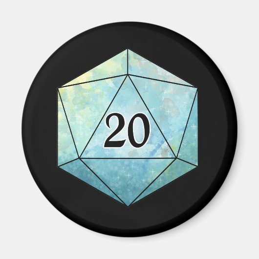 Magic d20 Dice Magnet (Vorne)