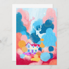 Magic Deer, Niedliches Haus und eine kleine Ente Einladung