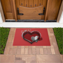 Magic Door Mat mit rotem Hintergrund