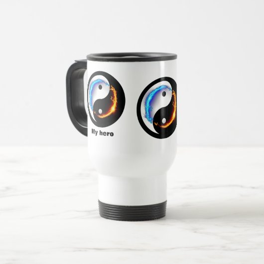 Magic Dragon fantasy art Reisebecher (Vorderseite Links)