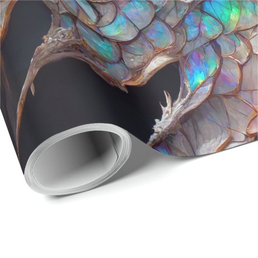 Magic Dragon Scales Wrapping Paper Geschenkpapier (Rolleneckpunkt)