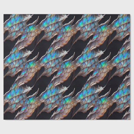 Magic Dragon Scales Wrapping Paper Geschenkpapier (Flach)