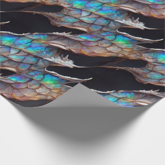 Magic Dragon Scales Wrapping Paper Geschenkpapier (Ecke)