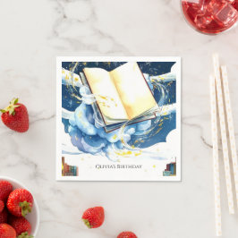 Magic Editable Library Storybook Birthday Serviette