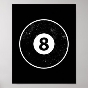 Magic Eight Ball Billard Pool Poster