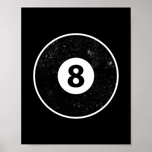 Magic Eight Ball Billard Pool Poster (Vorne)