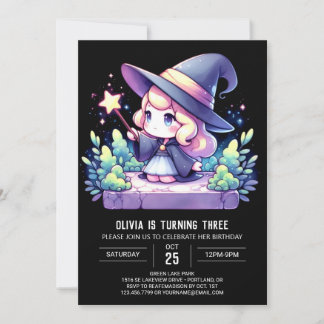 Magic Elegant Wizard Geburtstag Einladung
