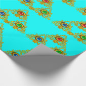 MAGIC ELFIC TALISMAN, BLUE GOLD TRIANGLE, GEMSTONE GESCHENKPAPIER (Ecke)