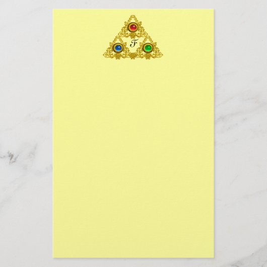 MAGIC ELFIC TALISMAN / GOLD TRIANGELYellow Briefpapier (Vorderseite)