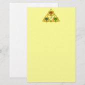 MAGIC ELFIC TALISMAN / GOLD TRIANGELYellow Briefpapier (Vorne/Hinten)