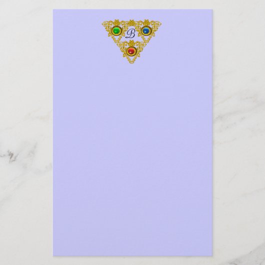MAGIC ELFIC TALISMAN /GOLD TRIANGLE Blue Briefpapier (Vorderseite)