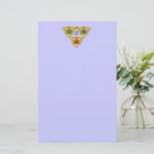 MAGIC ELFIC TALISMAN /GOLD TRIANGLE Blue Briefpapier (Stehend Vorderseite)