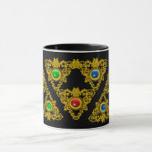 MAGIC ELFIC TALISMAN, GOLD TRIANGLE, GEMSTONEN Bla Tasse (Zentrum)
