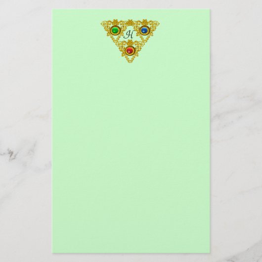 MAGIC ELFIC TALISMAN / GOLD TRIANGLE Green Briefpapier (Vorderseite)