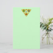 MAGIC ELFIC TALISMAN / GOLD TRIANGLE Green Briefpapier (Stehend Vorderseite)