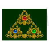 MAGIC ELFIC TALISMAN /GOLD TRIANGLE MIT GEMSTONS (Vorderseite (Horizontal))