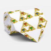 MAGIC ELFIC TALISMAN /GOLD TRIANGLE MIT GEMSTONS KRAWATTE (Gerollt)