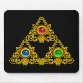 MAGIC ELFIC TALISMAN /GOLD TRIANGLE MIT GEMSTONS MOUSEPAD (Vorne)