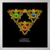 MAGIC ELFIC TALISMAN /GOLD TRIANGLE MIT GEMSTONS POSTER (Vorne)