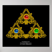 MAGIC ELFIC TALISMAN /GOLD TRIANGLE MIT GEMSTONS POSTER (Vorne)