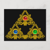 MAGIC ELFIC TALISMAN /GOLD TRIANGLE MIT GEMSTONS POSTKARTE (Vorderseite)