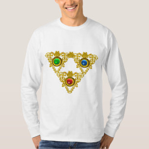 MAGIC ELFIC TALISMAN /GOLD TRIANGLE MIT GEMSTONS T-Shirt