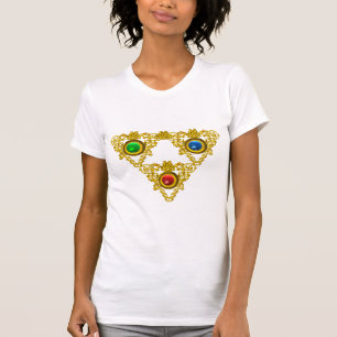 MAGIC ELFIC TALISMAN /GOLD TRIANGLE MIT GEMSTONS T-Shirt