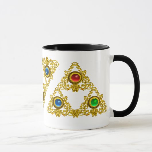 MAGIC ELFIC TALISMAN /GOLD TRIANGLE MIT GEMSTONS TASSE (Rechts)