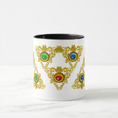MAGIC ELFIC TALISMAN /GOLD TRIANGLE MIT GEMSTONS TASSE (Zentrum)