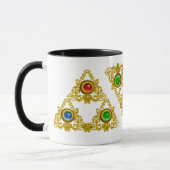 MAGIC ELFIC TALISMAN /GOLD TRIANGLE MIT GEMSTONS TASSE (Links)