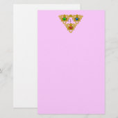 MAGIC ELFIC TALISMAN /GOLD TRIANGLE Pink Briefpapier (Vorne/Hinten)