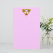 MAGIC ELFIC TALISMAN /GOLD TRIANGLE Pink Briefpapier (Stehend Vorderseite)