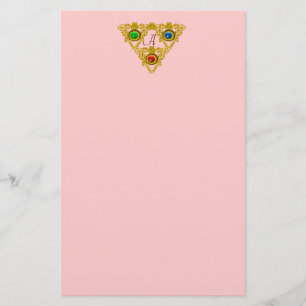 MAGIC ELFIC TALISMAN /GOLD TRIANGLE Pink Briefpapier